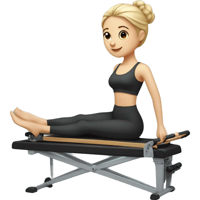 pilates princess with reformer  emoji