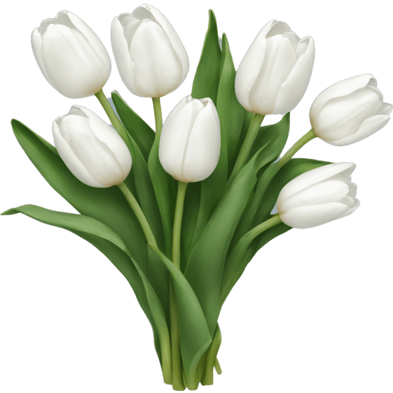 White tulips emoji