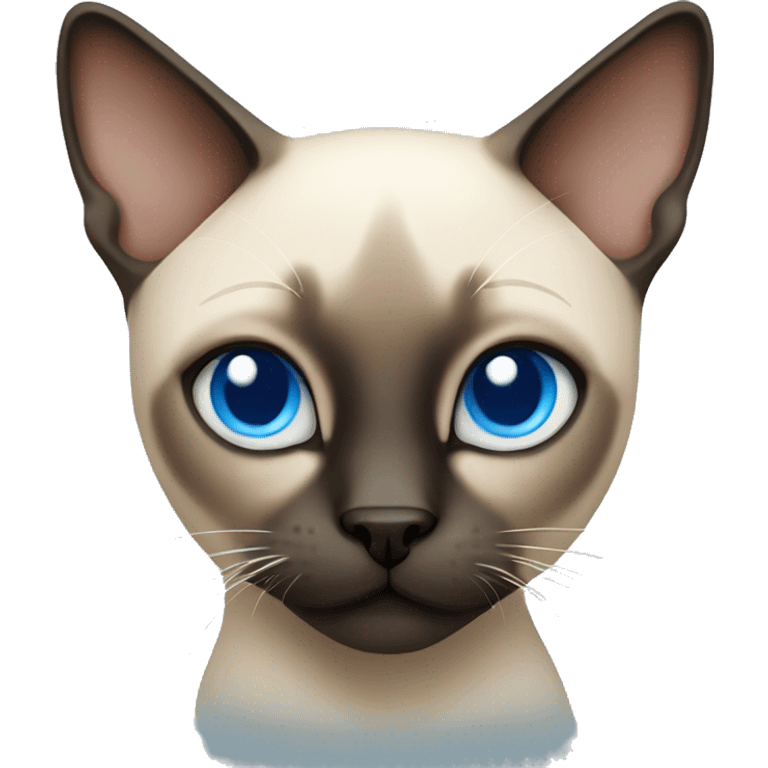 Siamese Cat with blue eyes emoji