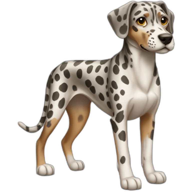 catahoula leopard dog full-body emoji