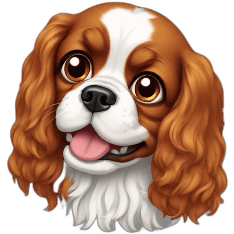 King Charles cavalier crying emoji