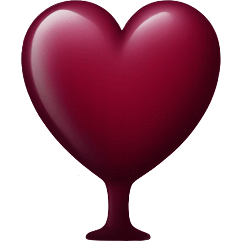 Wine red heart emoji