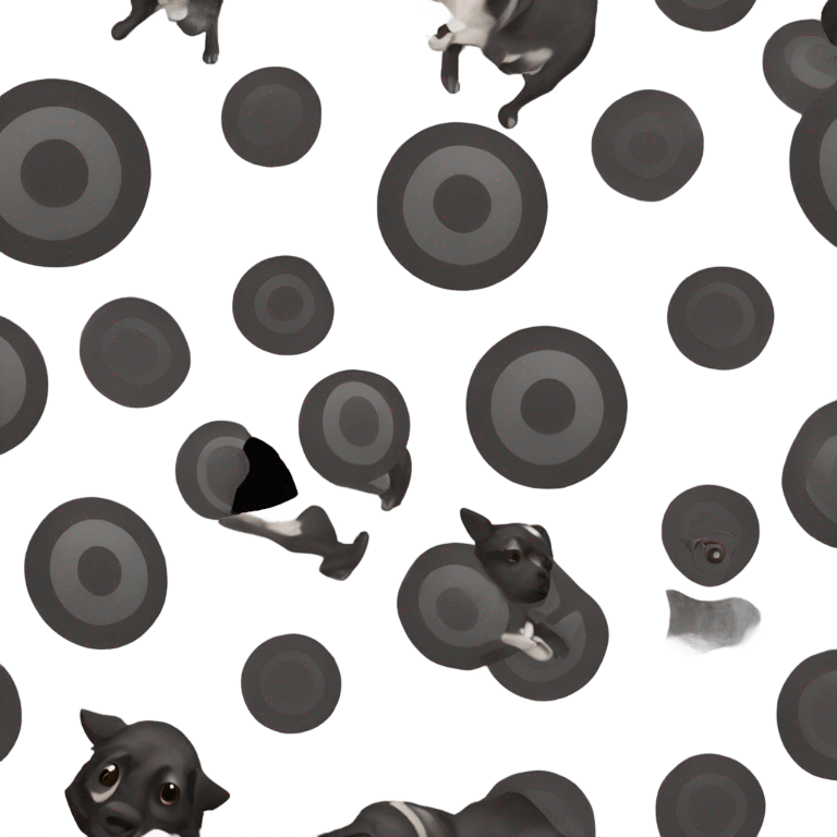 bullseye target dog black emoji