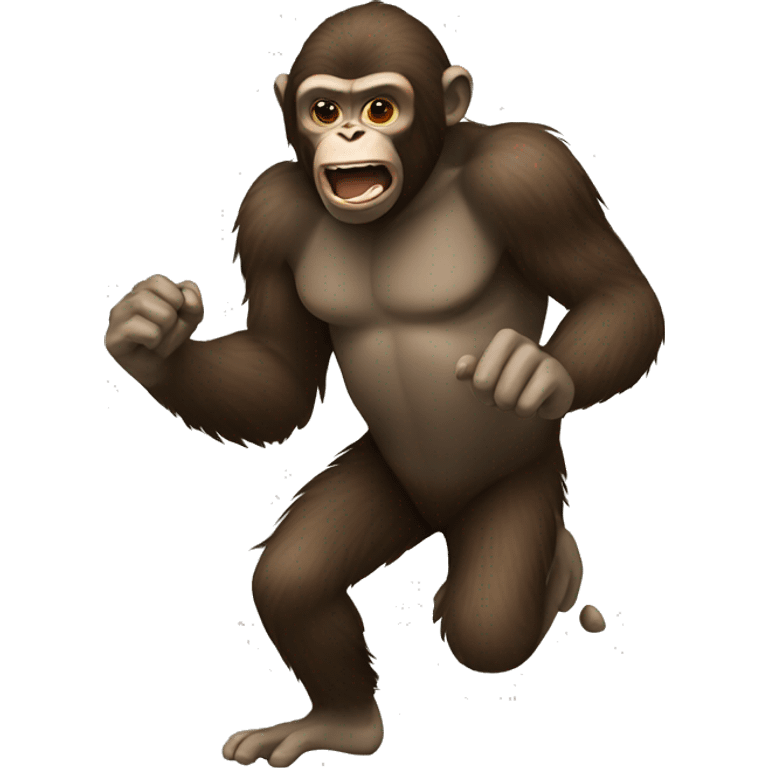 an ape scraming emoji