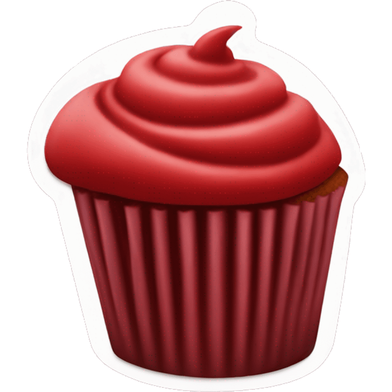 red velvet cupcake emoji