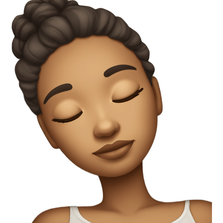 Lightskin girl sleeping emoji