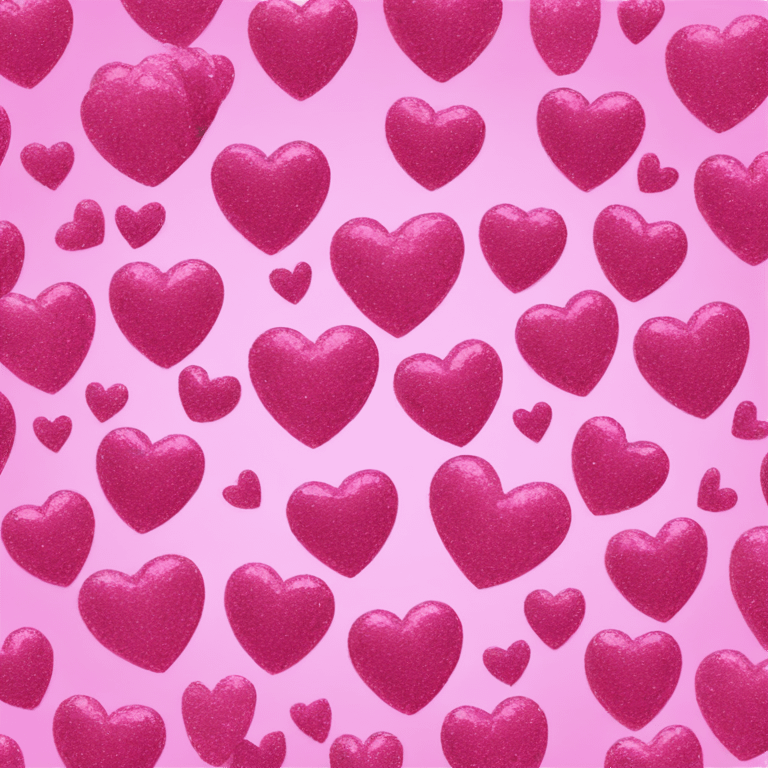 Pink glitter hearts emoji