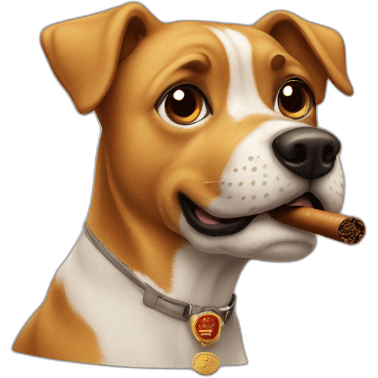 Dog with a cigar  emoji