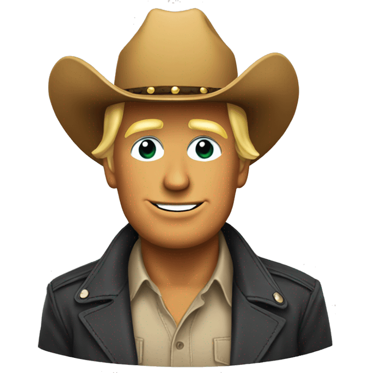 donald trump with cowboy hat emoji