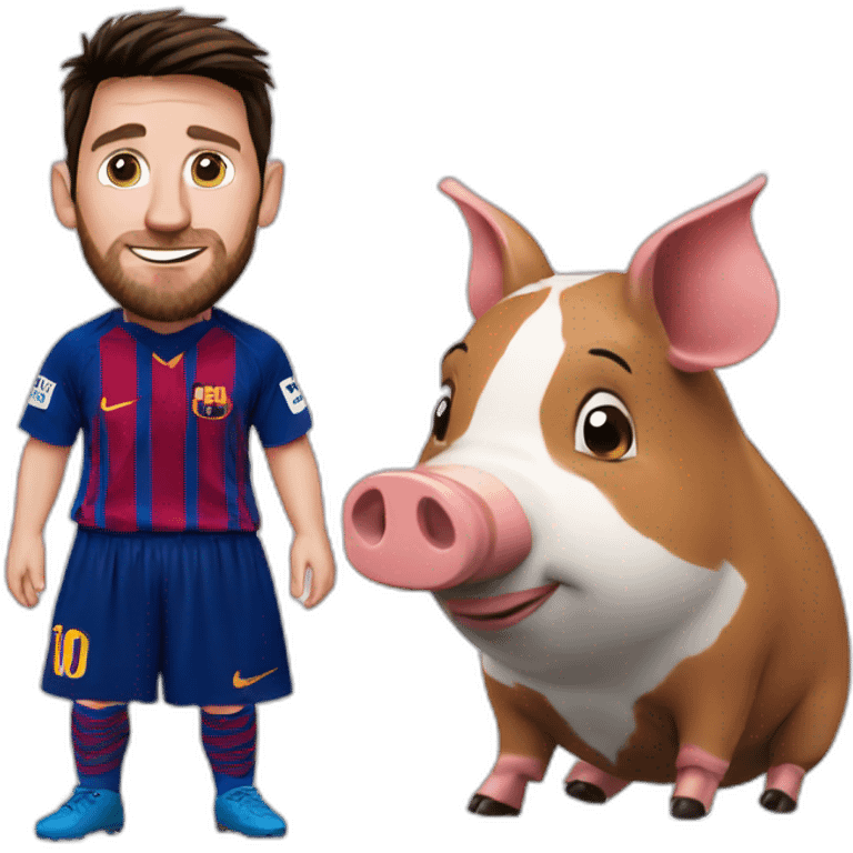 Cochon sur messi emoji