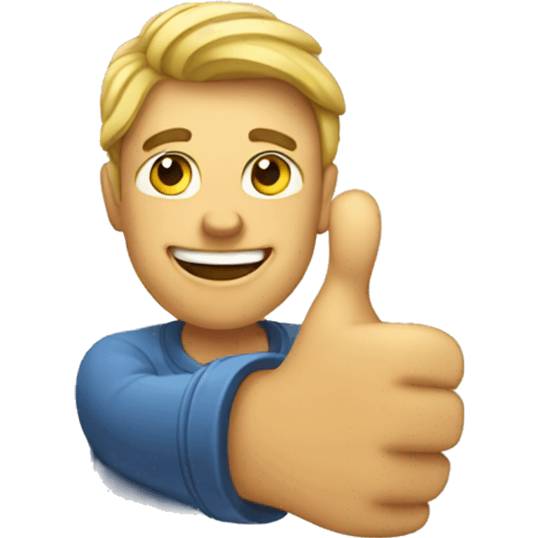 person with thumbs up emoji