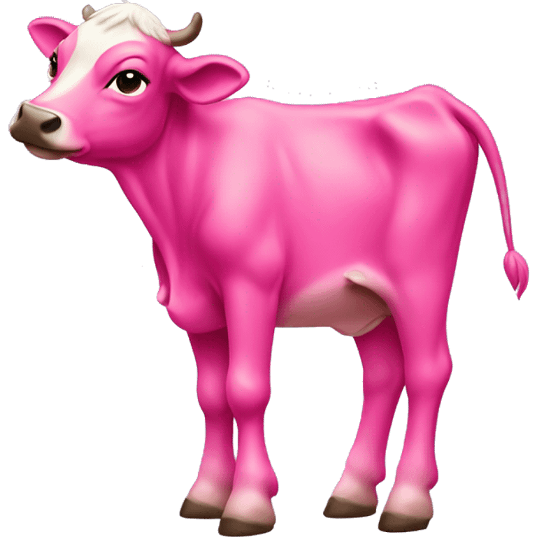 Hot Pink calf side profile x 4 legs  emoji