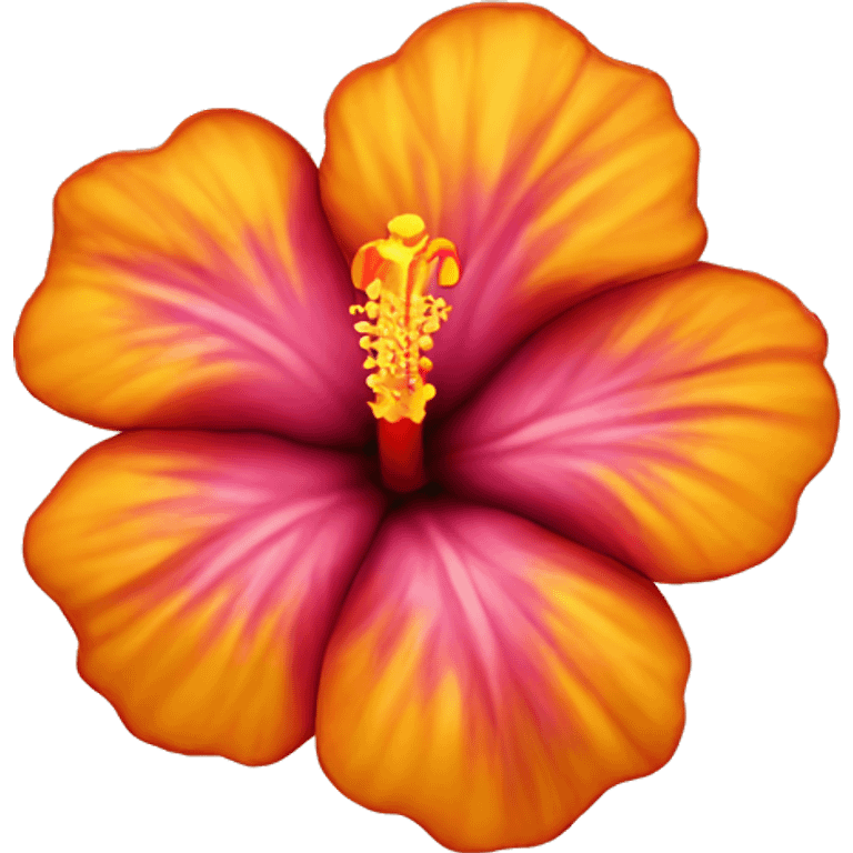 Marrón hibiscus flower with yellow and orange in the middle  emoji