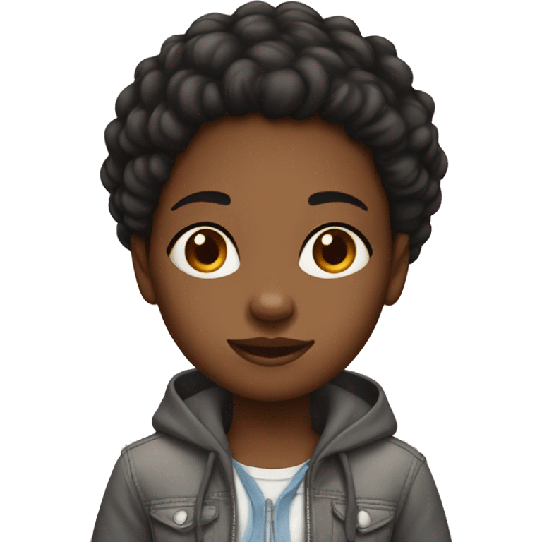 tomboy black girl emoji