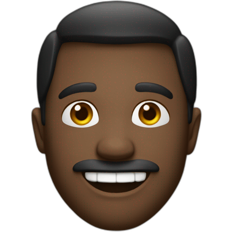 homme malveillant noir grand sourire emoji