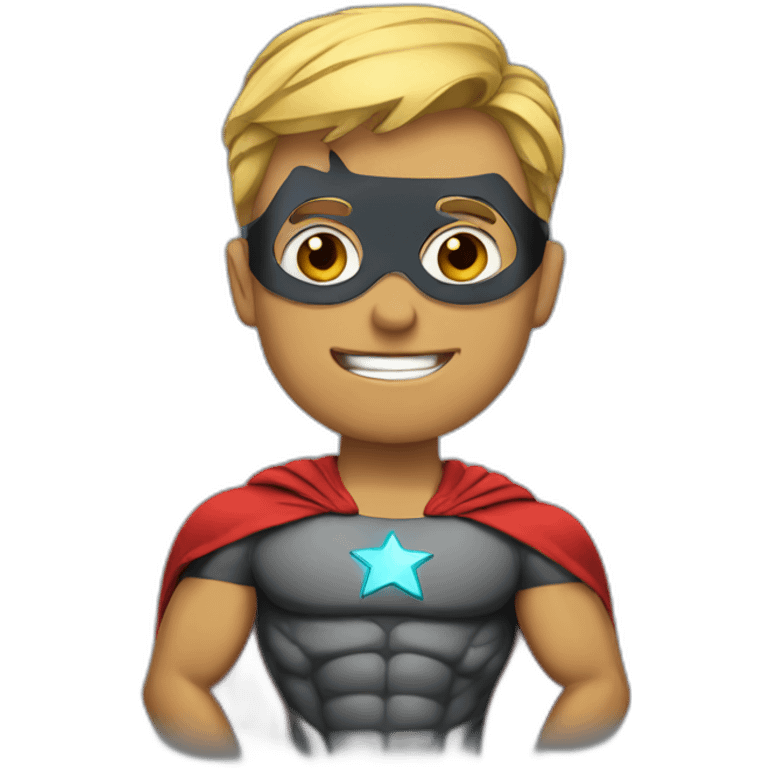 Superhero studing emoji