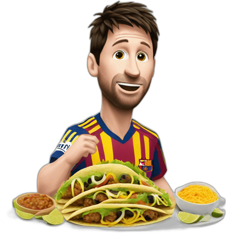 Messi qui mange un tacos  emoji