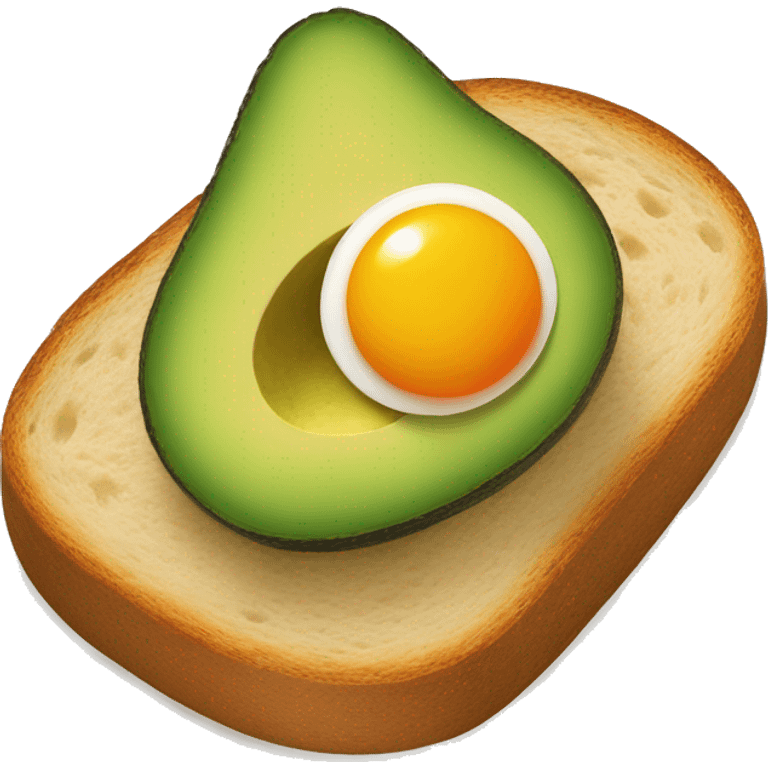 Avocado of a bread with Tomate and a egg  emoji