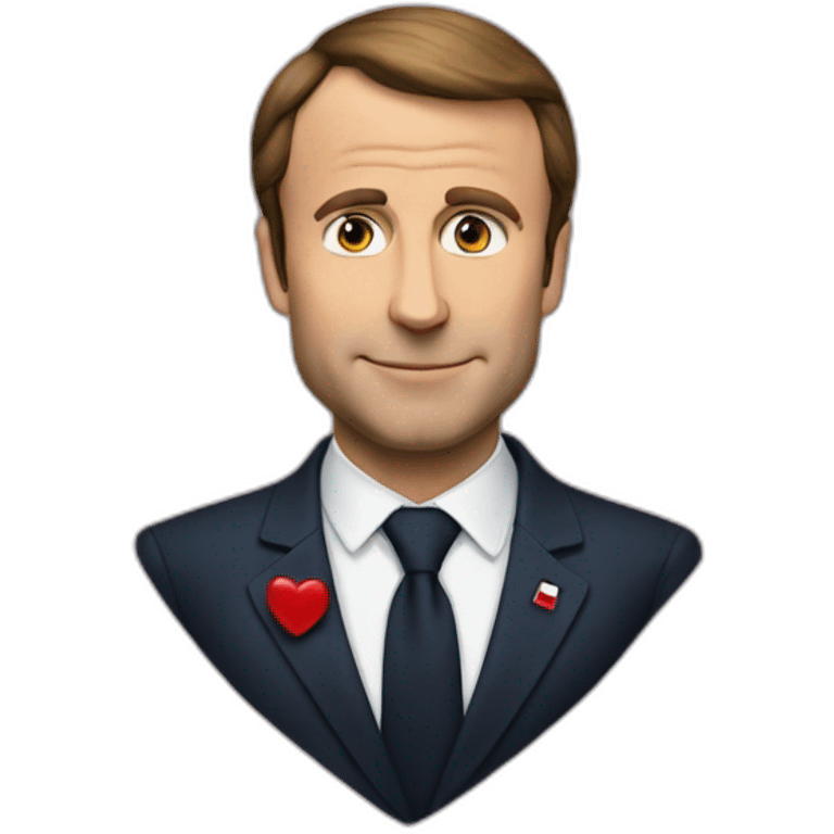 Macron heart emoji