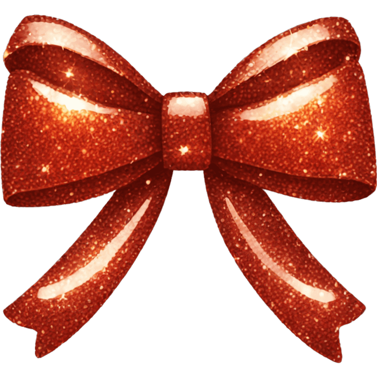 Sparkly bow red emoji