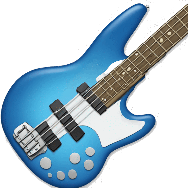 Blue bass guitar 4 string emoji