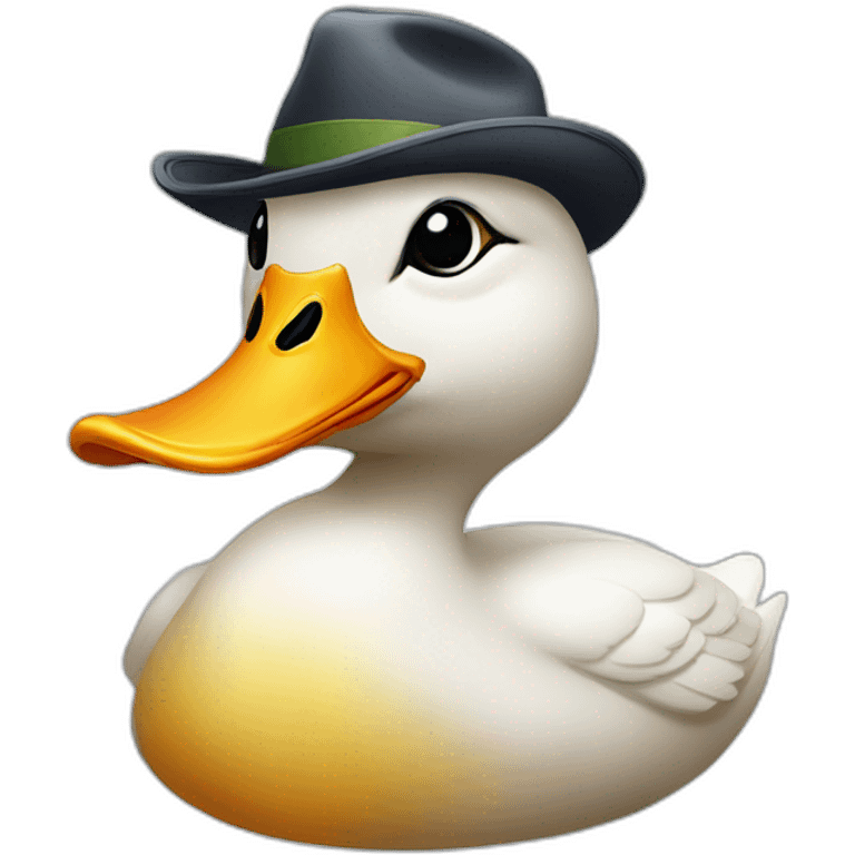 Duck with hat  emoji