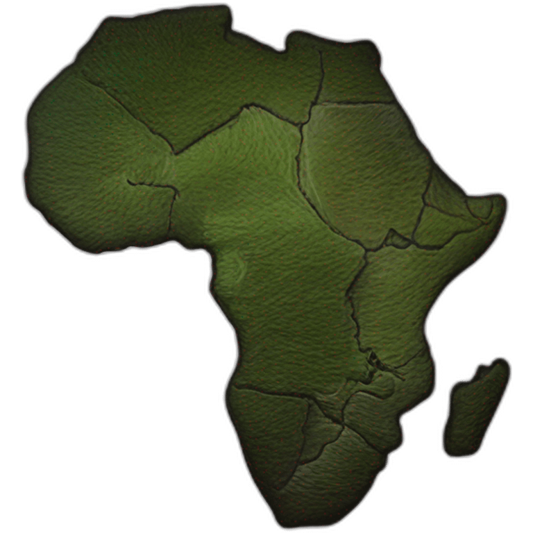 Le continent Africain simplement de couleur noire emoji