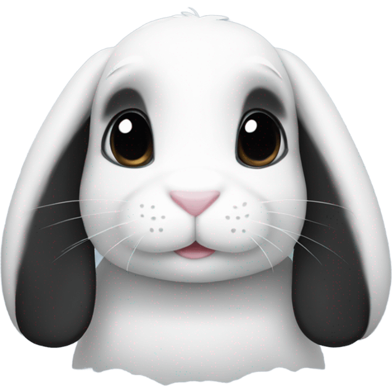 White and black bunny  emoji