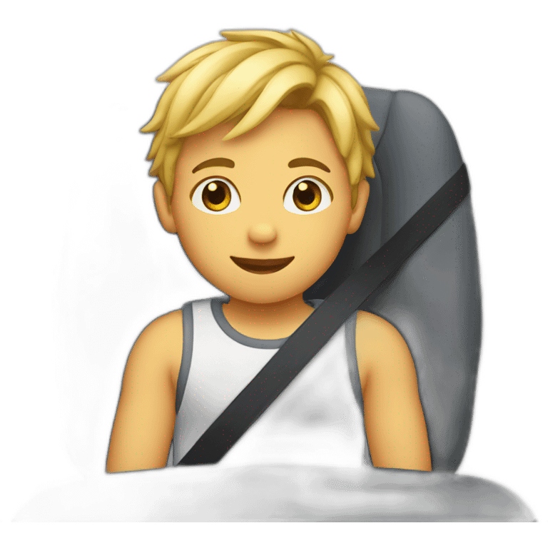 kid sitting in a car emoji