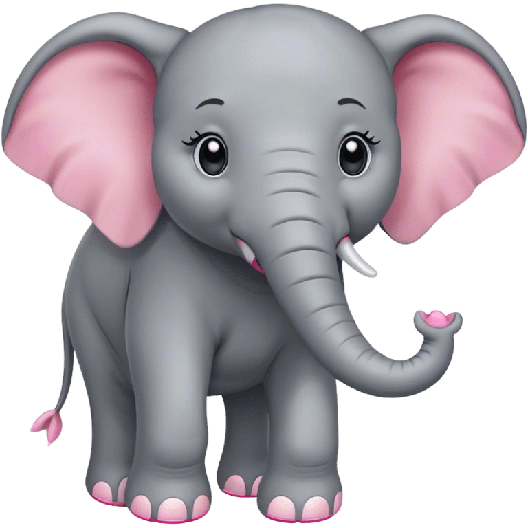 Elephant with pink toes emoji