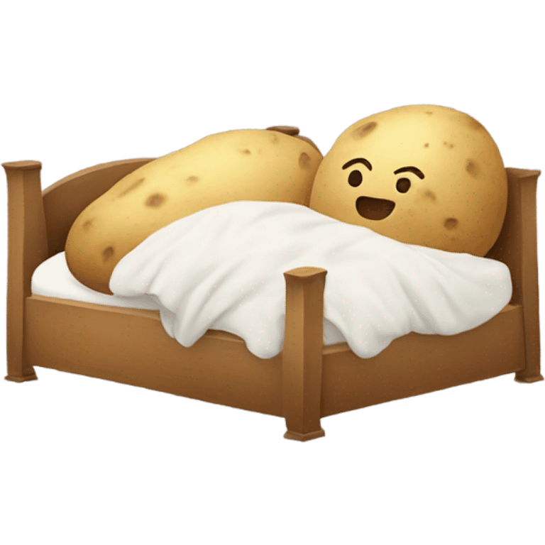 Potato in bed emoji