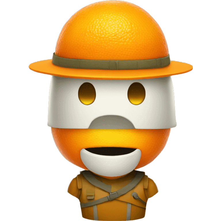 orange fruit soldier emoji