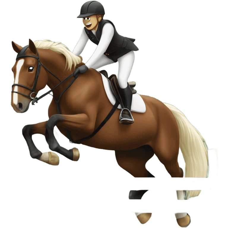 Horse Jumping with rider emoji