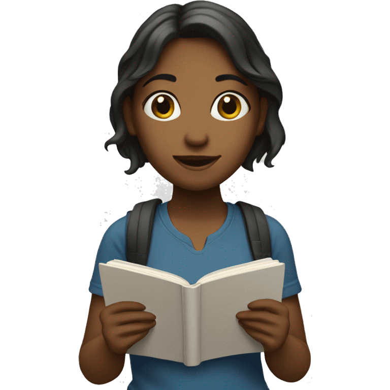 Girl with notebook emoji