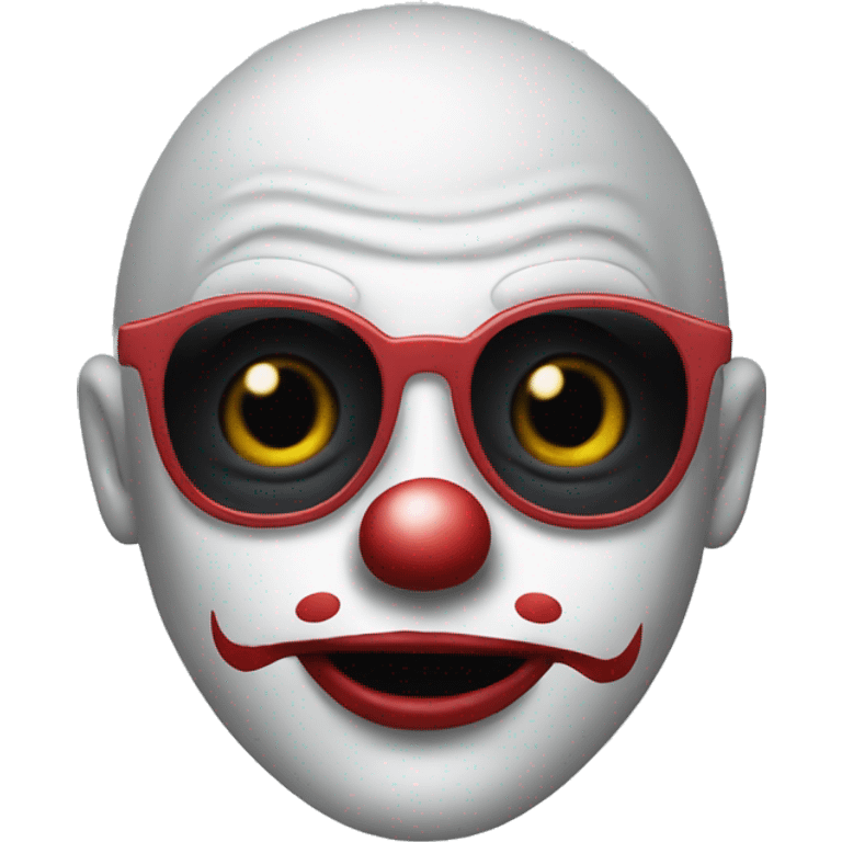 Creepy clown with sunglasses  emoji