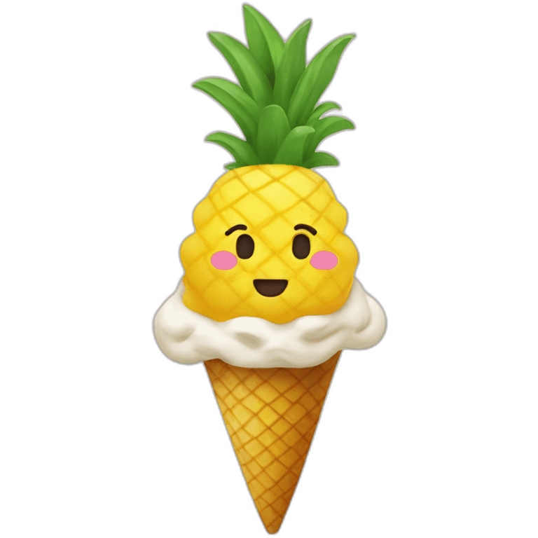 pineapple soft serve emoji