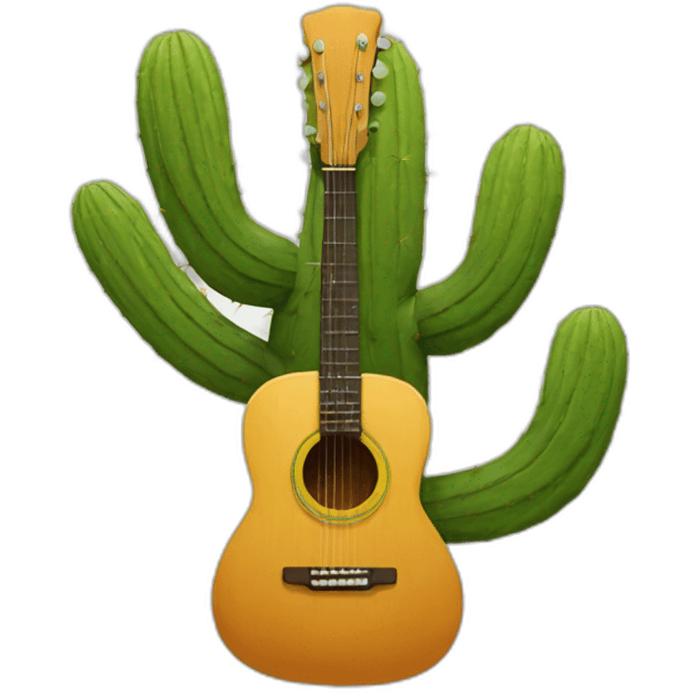 Guitar cactus emoji