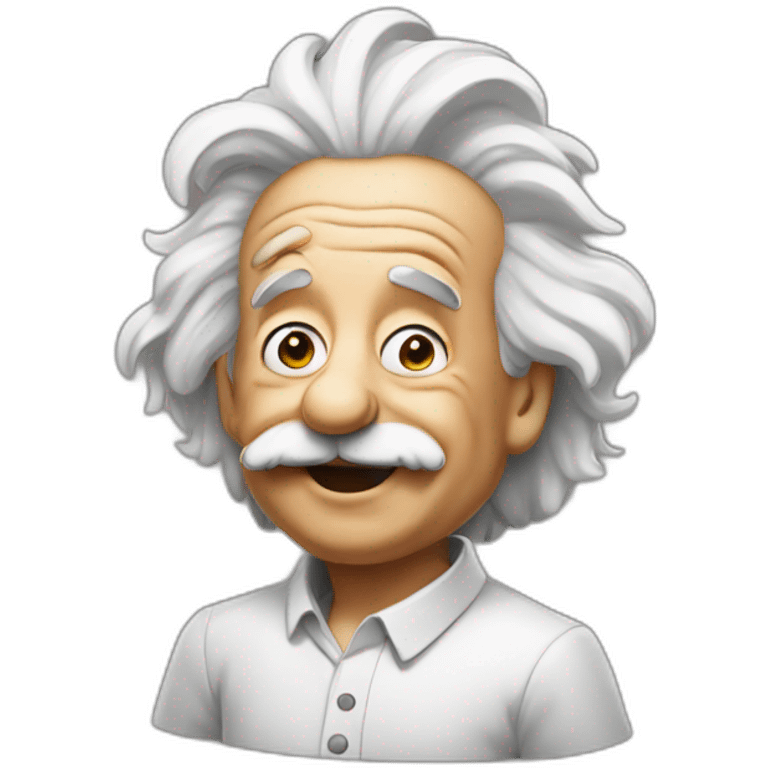 Einstein funny face emoji