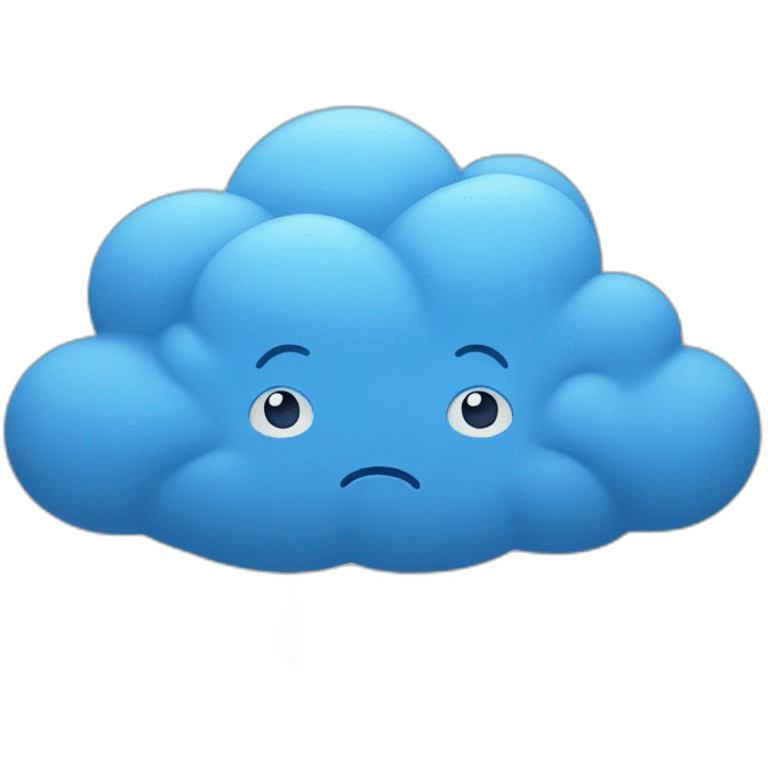 blue cloud emoji