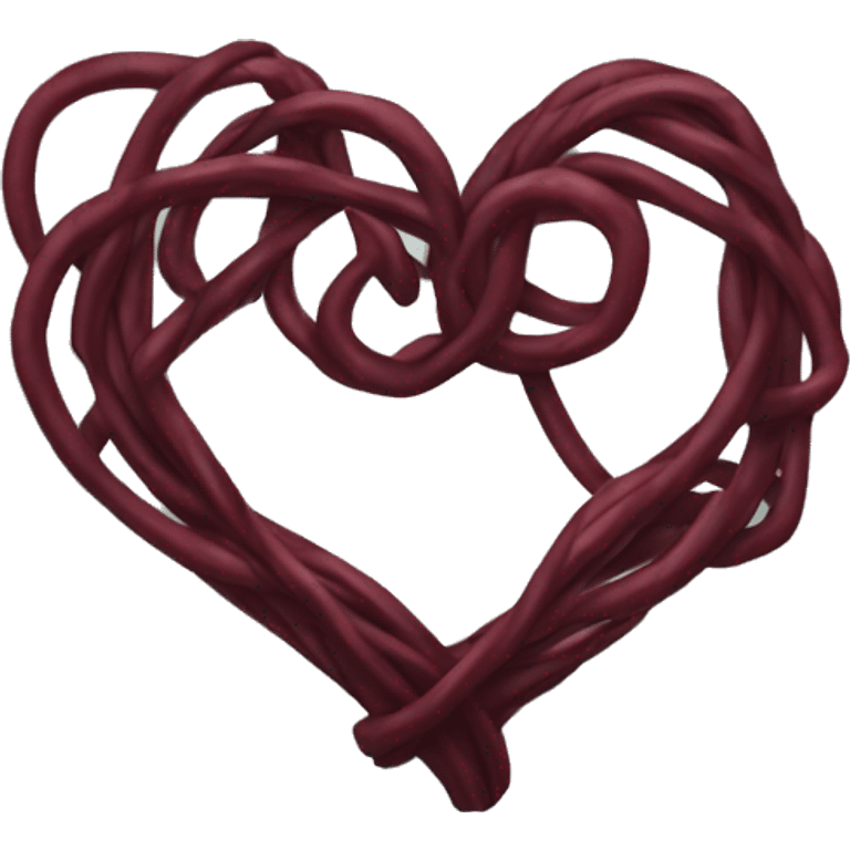 dark red heart vines wrapped around  emoji