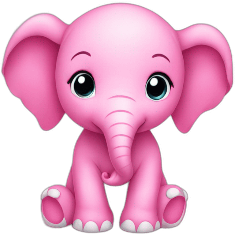 Pink baby elephant emoji