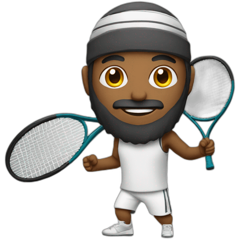 Emir playing tennis emoji