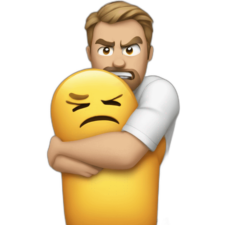 Hug emoji angry emoji