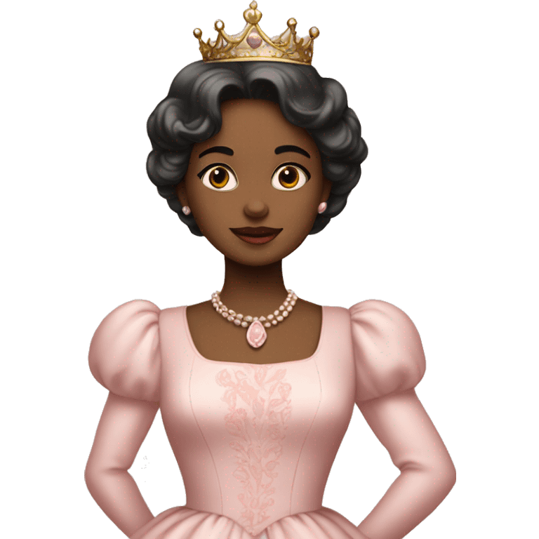 vintage princess with pale pink dress emoji