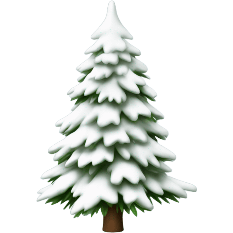  actual white fir christmas tree isolated.  emoji