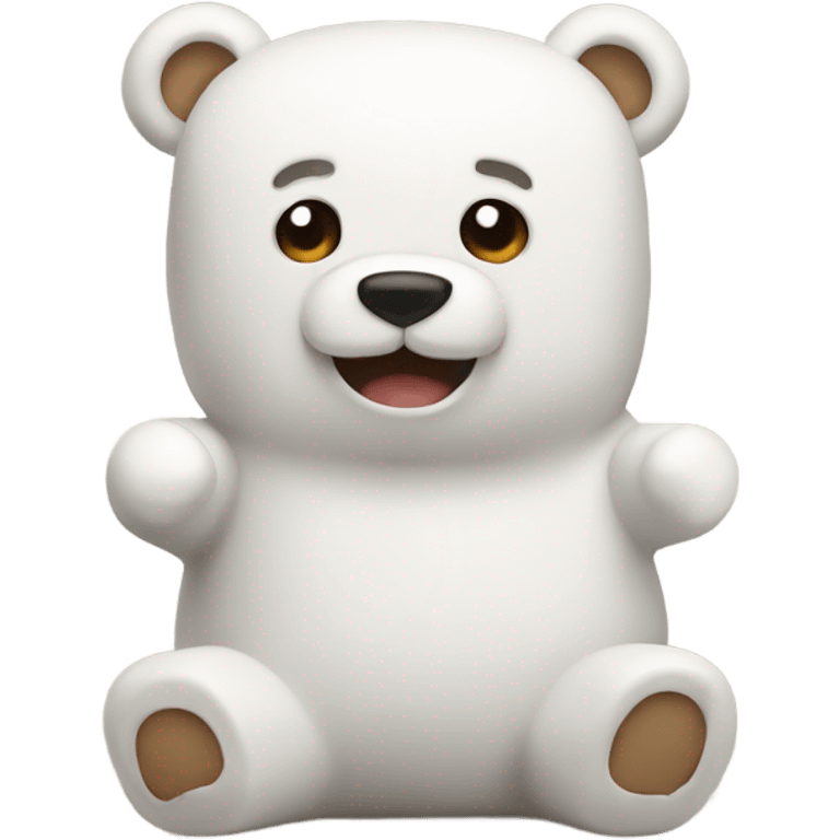 Marshmallow bear emoji