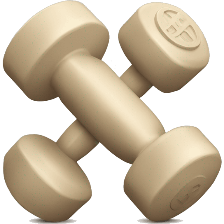 Beige dumbbells emoji