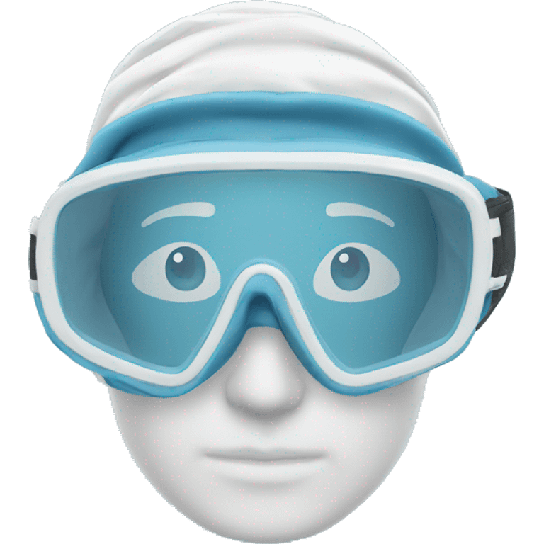 Snorkel eye mask light blue emoji