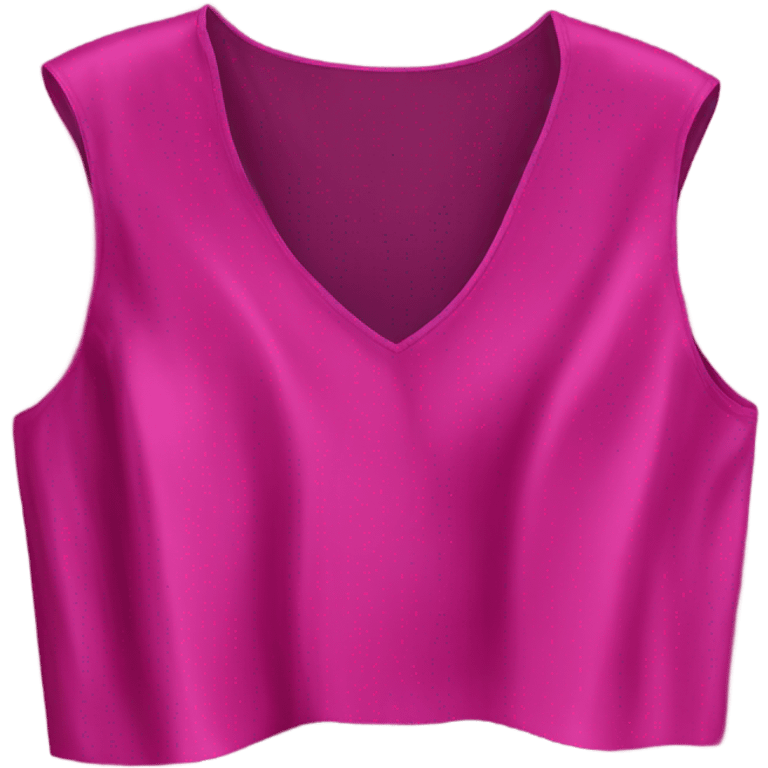 Realistic magenta cut out silk crop top blouse. emoji