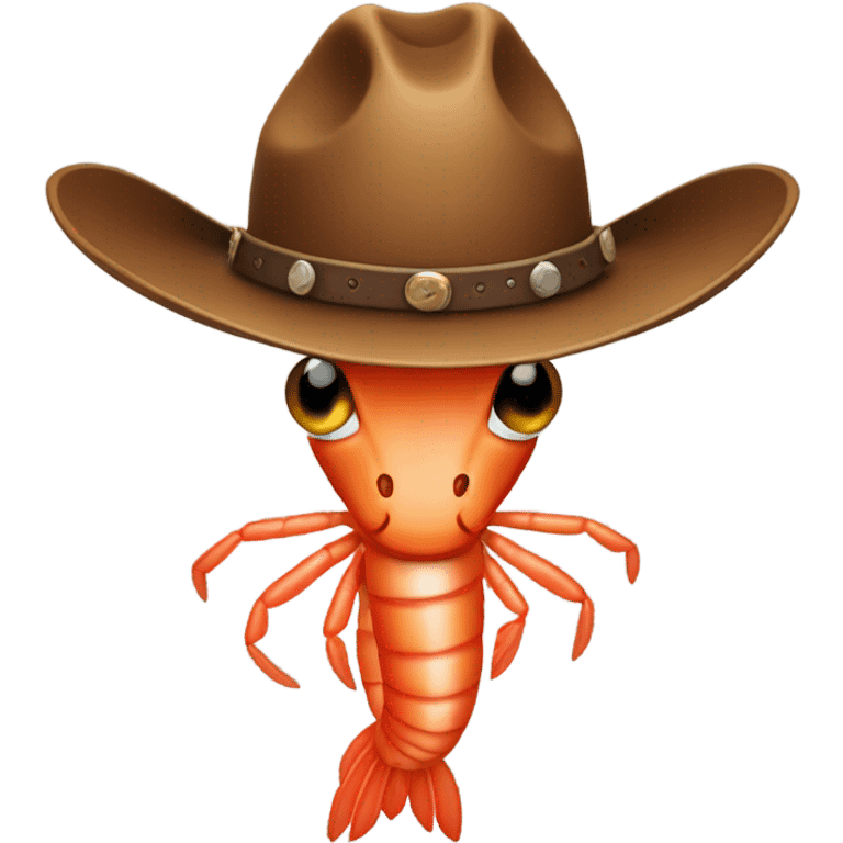 Shrimp in a cowboy hat emoji